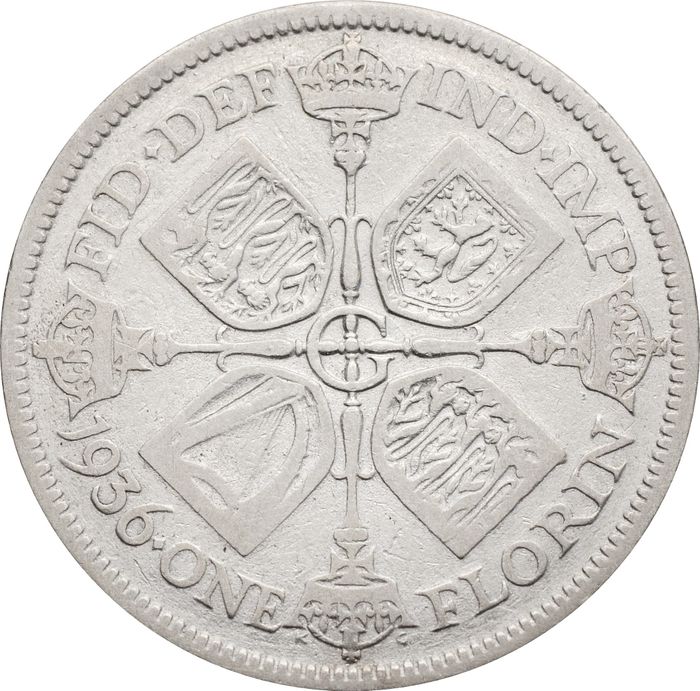2 шиллинга (флорин) 1936 Великобритания
