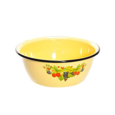 Миска эмал сталь, кругл, 1.5 л, СтальЭмаль, 1с7с, в асс