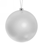 Новогодний шар 20 см «Глянец», серебро