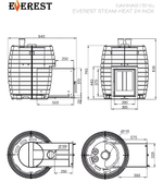 Печь для бани Эверест "Steam Heat" 24 INOX