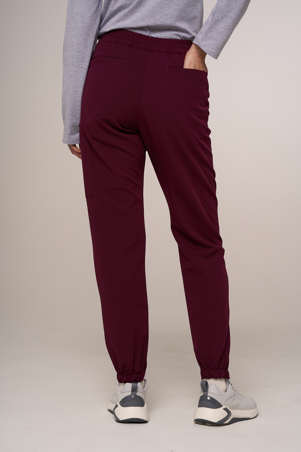 Джоггеры медицинские унисекс Кайтеки, бордо ОЛД