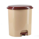 Ведро для мусора с педалью, 12л бежевый/темно-коричневый 1\8