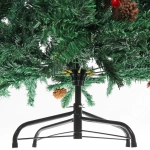 Ёлка «Финская» 240 см, ПВХ, шишки, ягоды (1883 веток)