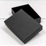 Коробка Ювелирная 11х8х3.4 см "Ромбики" (Черный)
