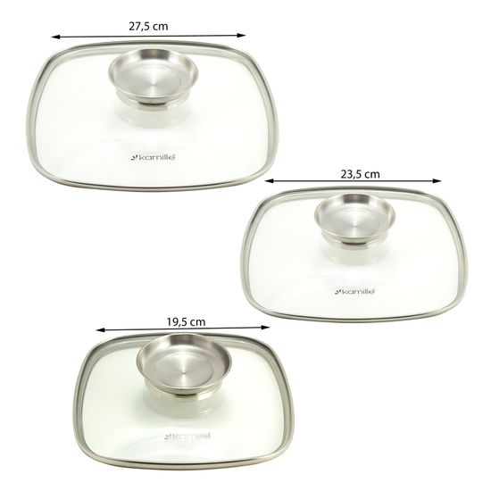 Набор посуды 6 предметов с прихватками Kamille KM 4435 из литого алюминия