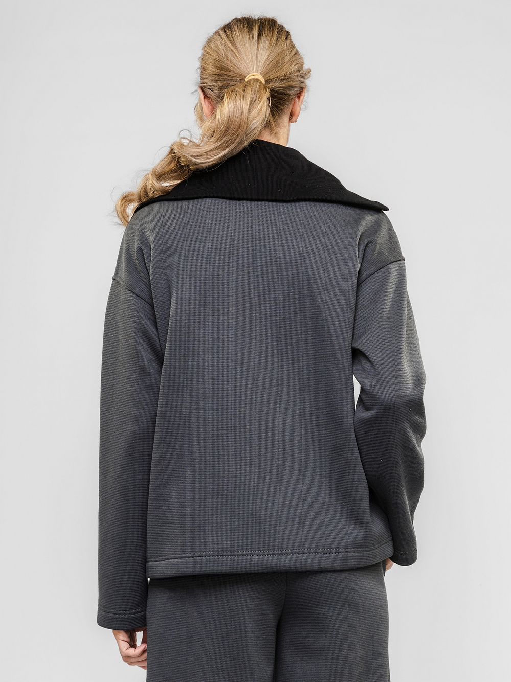 Свитшот с декорированным воротом, женский, цвет "Пепел костра"