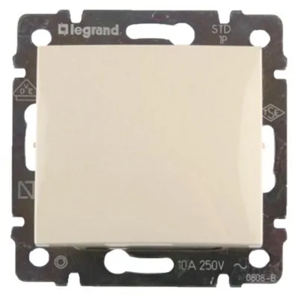 774301 Legrand Выключатель одноклавишный слоновая кость Valena