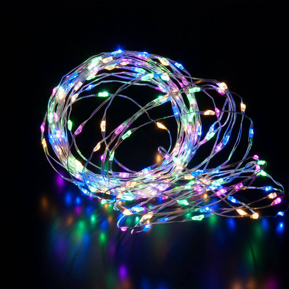 Гирлянда нить на проволоке LED Copper Lamps 300L-30м. RGB