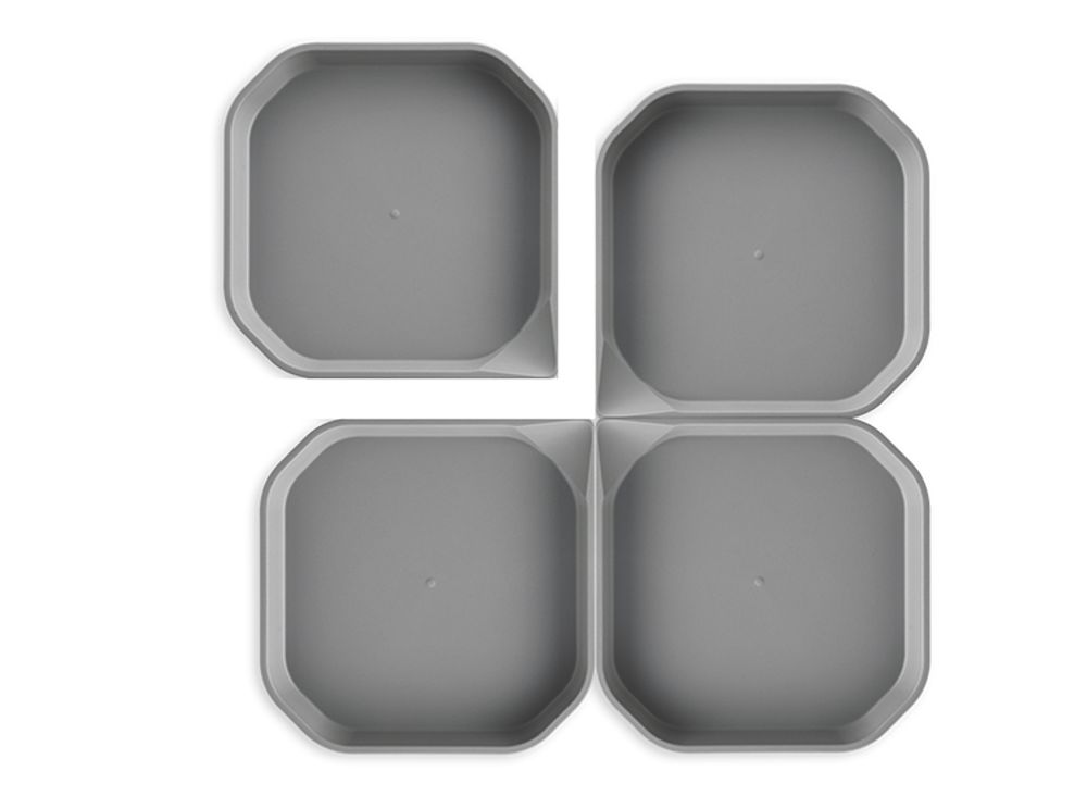 Fun2 Play Лоток для активных игр серый, 25 x 25 x 2,5см., 4 шт.