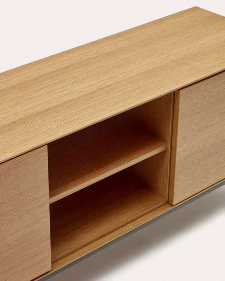 Vedrana Тумба под ТВ из дубового шпона со стальными ножками 195 x 55 см