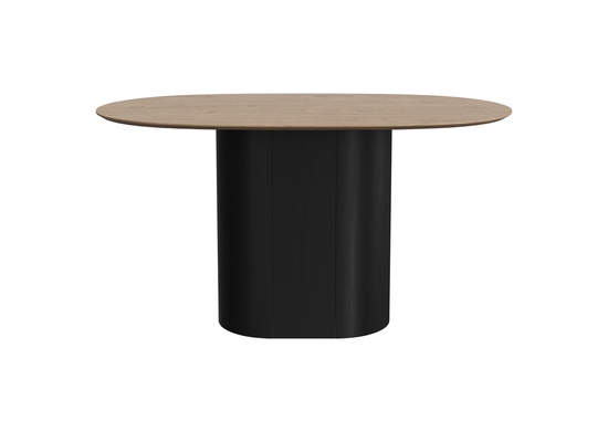 Стол обеденный Type овальный 140*85 см (натуральный дуб, черный)
