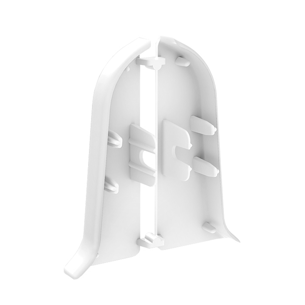 Торцевые (пара) для плинтуса 70мм "Идеал Классик", 001 Белый