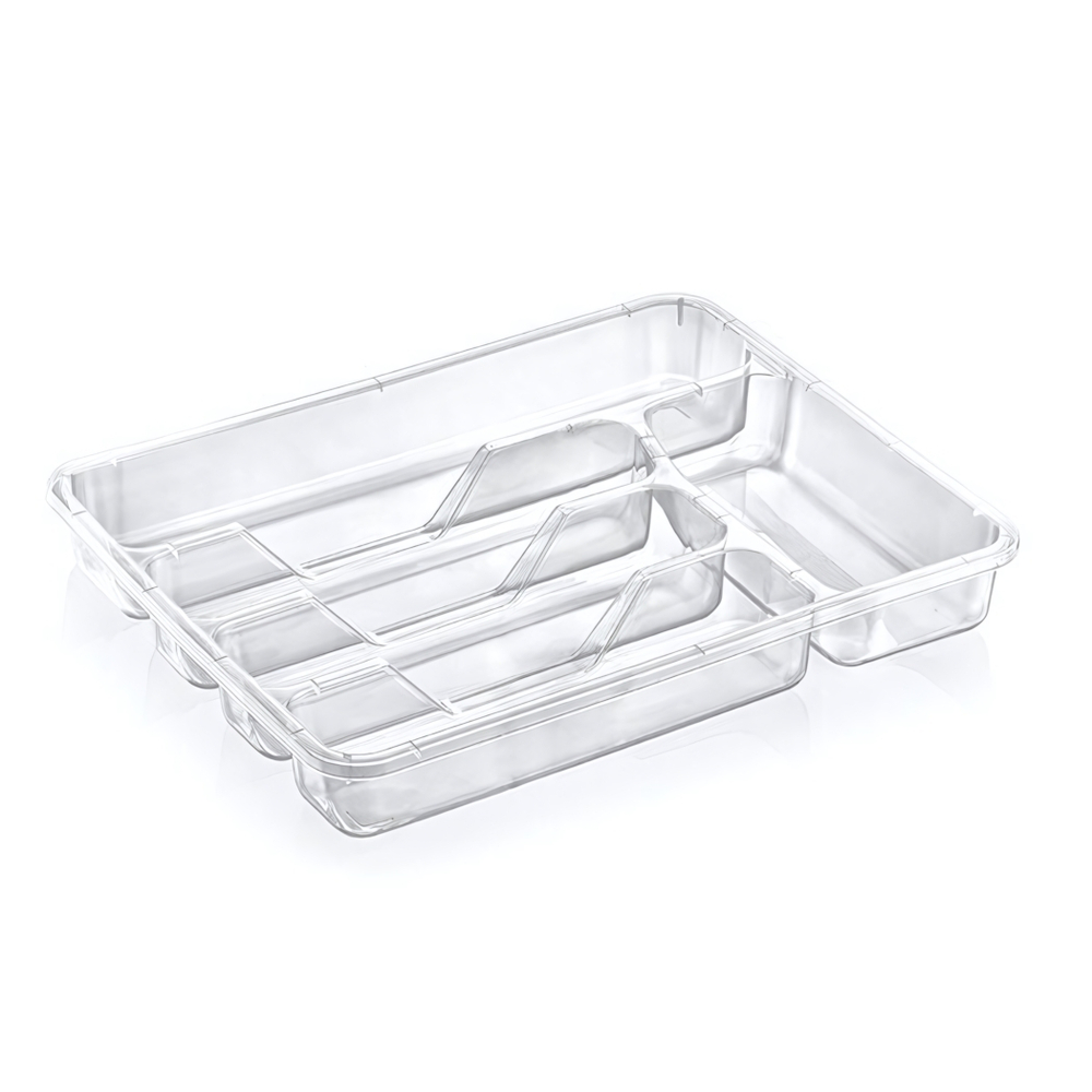 Лоток для столовых приборов маленький прозрачный