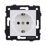 Розетка штепсельная SCHUKO 16A/250 В, белый матовый Kollinger REA-002WM для Aspekt, Eleganz, Reflex
