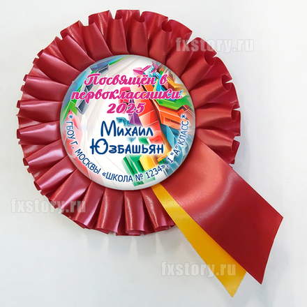 Розетка наградная "Первоклассник" (P20). Именная.