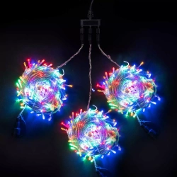 Комплект гирлянды на деревья с контроллером 60 м., 3 луча по 20 м, 600 разноцветных LED ламп , Beauty Led (KDD600C-10-1M)