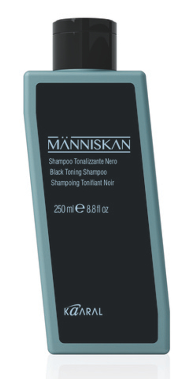 Шампунь KAARAL Manniskan Black Toning Shampoo черный тонирующий - 250 мл.