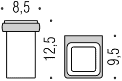 Стакан настенный Colombo Lulu B6202GL, золото схема