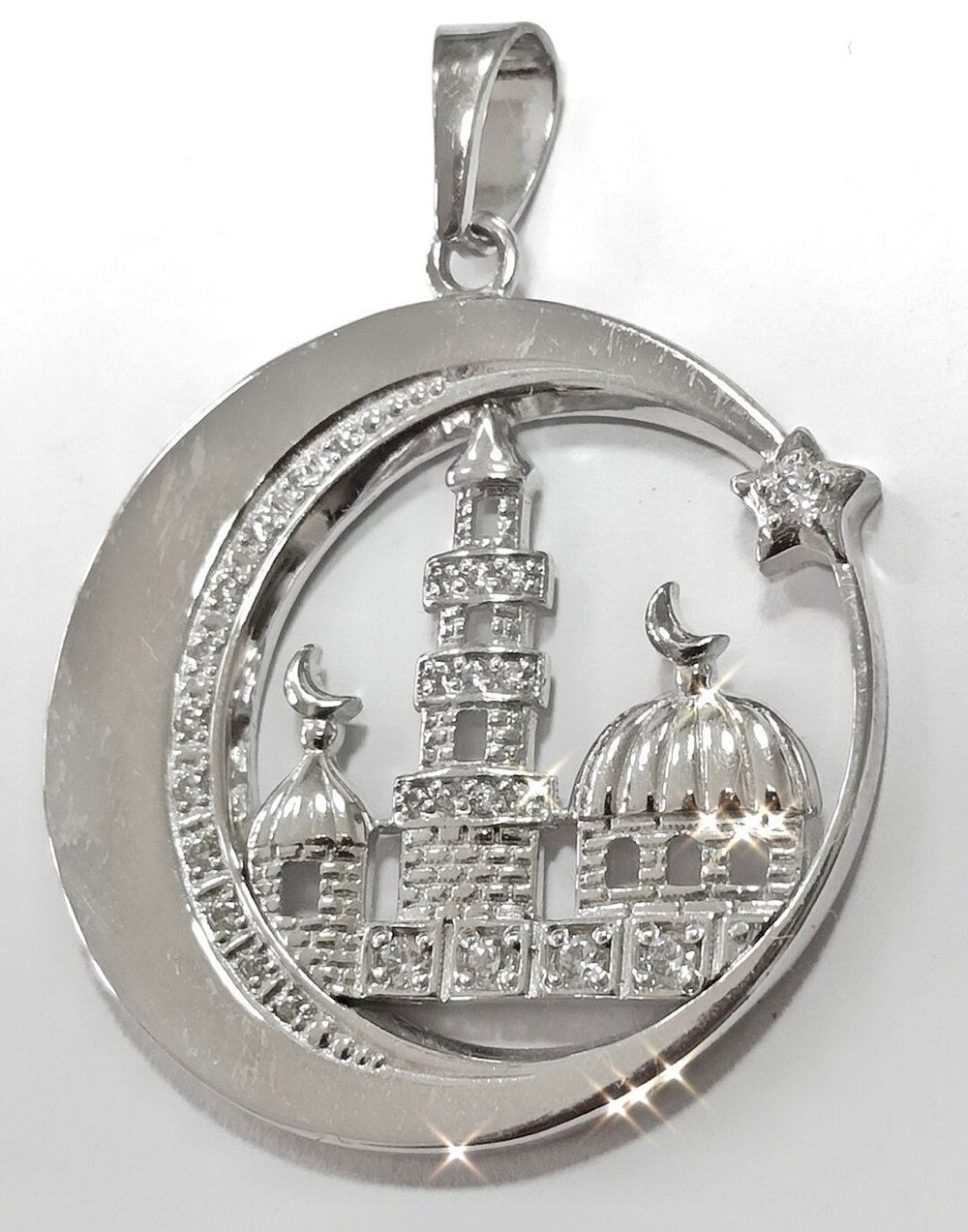 Ювелирная подвеска из серебра 925 пробы с фианитами