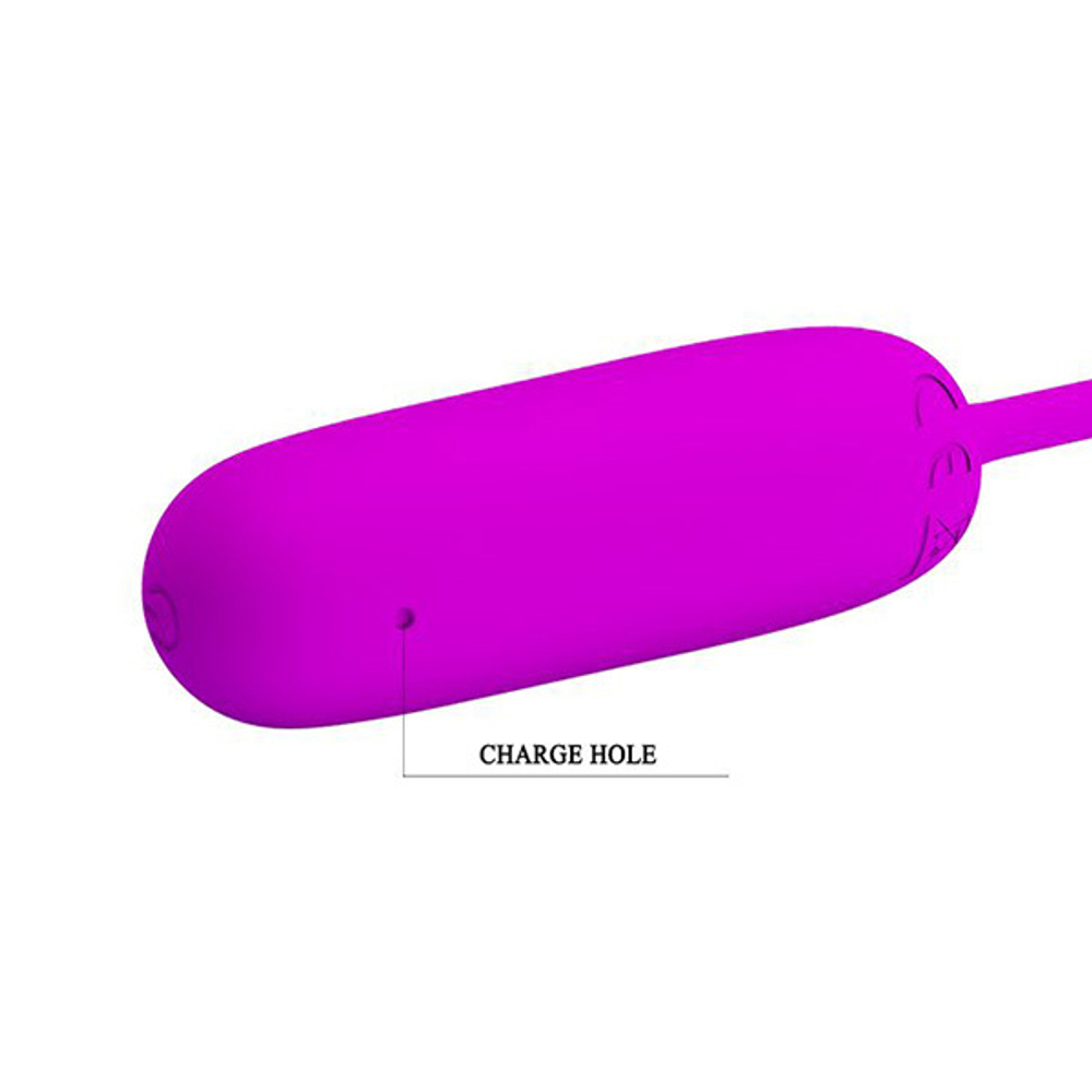 Лиловое перезаряжаемое виброяйцо 6,5см Pretty Love Joyce BI-014665