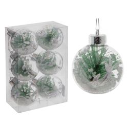 GAEM Набор из 6шт Украшение новогоднее "Шар", D 10 см L23 W8 H26 см