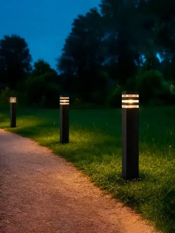 Ландшафтный светильник садовый фонарь уличный 600мм под лампу Е27 Корпус из Алюминия