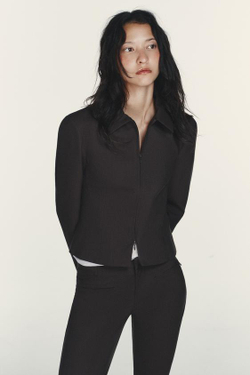 ZARA БРЮКИ FLARE С КАРМАНАМИ, КОРИЧНЕВЫЙ