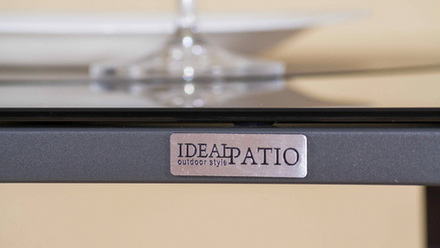 Стол обеденный Ideal Patio КАНА алюминий, стекло 80x80 см (1 ножка) резервный дубль