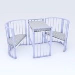 Кроватка-трансформер МАЛЮТКА 7 в 1 с маятником (Фиолетовый)