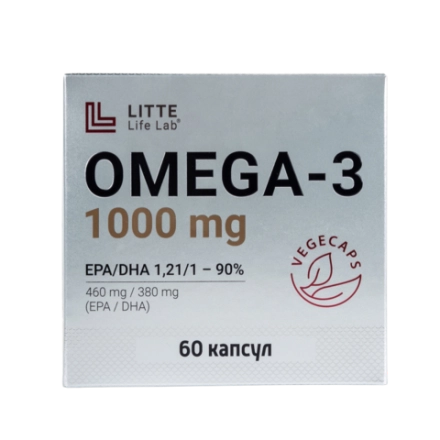 Омега-3 Litte Life Lab, 1000 мг, 60 капсул