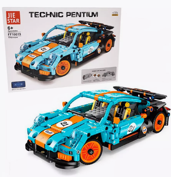 Конструктор Голубой спорткар на Р/У 534 детали