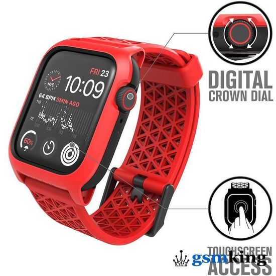 Catalyst Impact Protection Case for Apple Watch 44mm Series 6, 5, 4 & SE Flame Red (Красный)