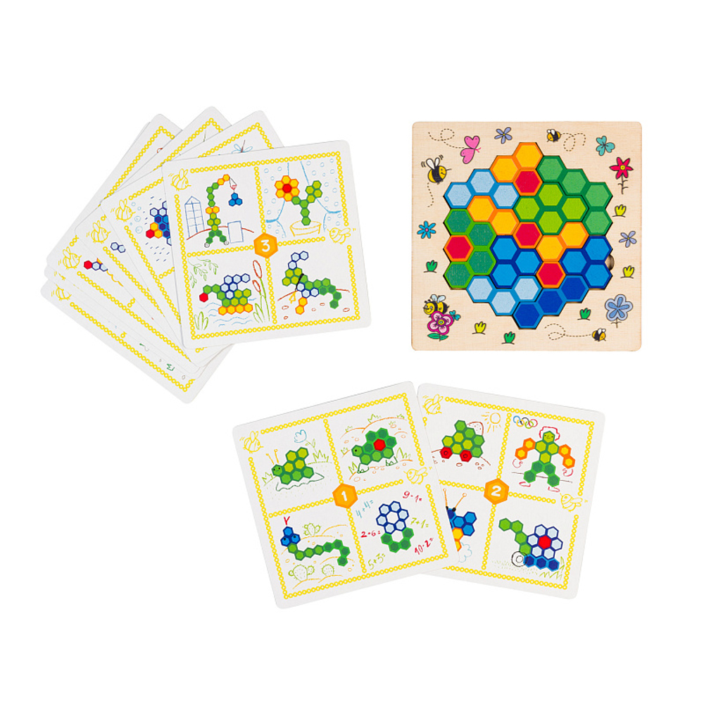 Развивающая игра из дерева "Сотомино"