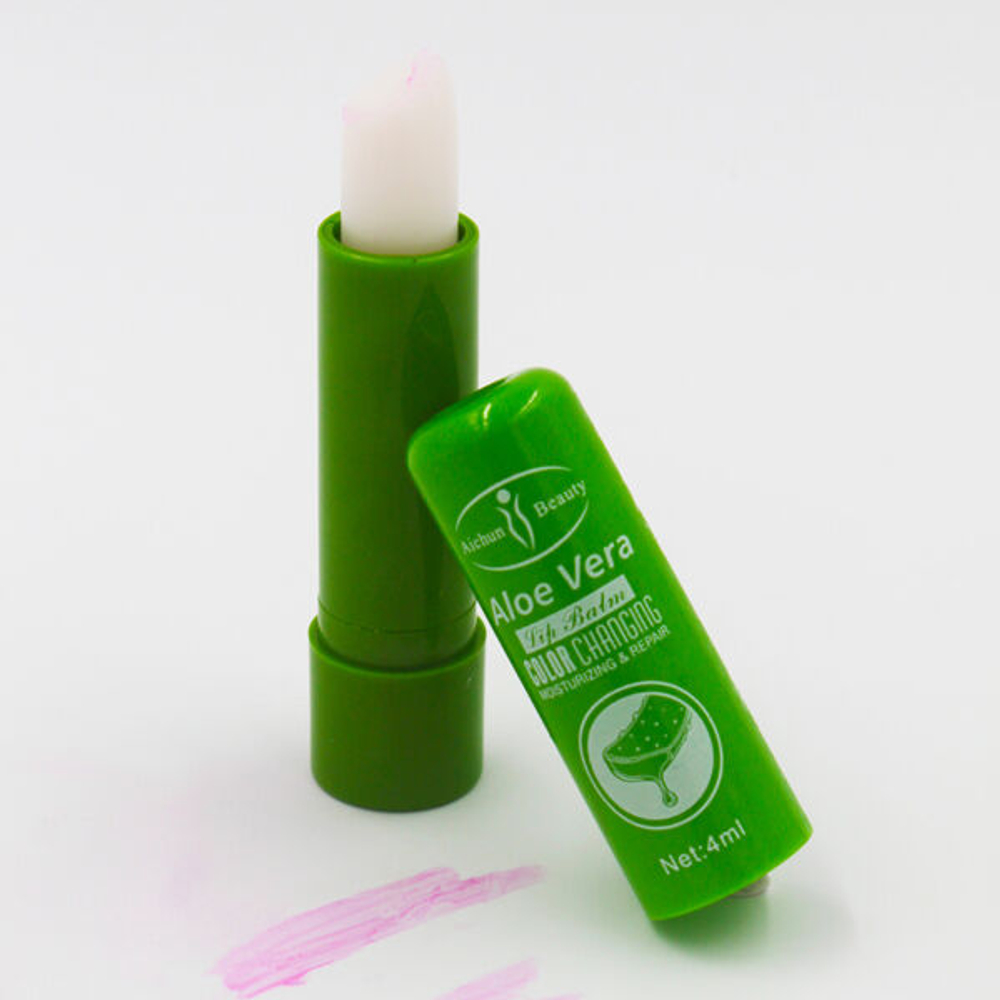 Бальзам-тинт для губ с экстрактом алоэ вера Aichun Beauty Aloe Vera Color Change Lip Balm, 4 мл
