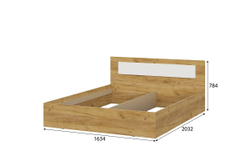 Дольче спальный гарнитур (Дуб Золотой/Белый)