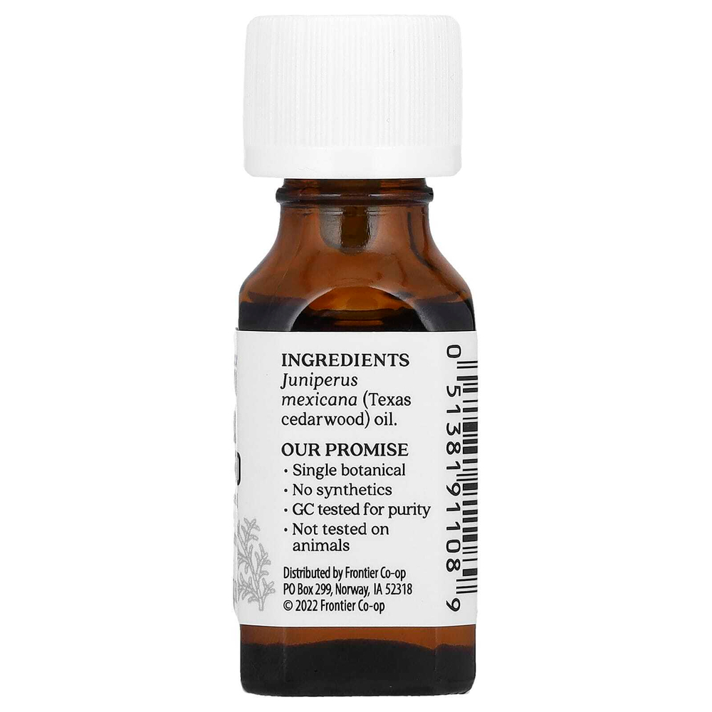 Aura Cacia, чистое эфирное масло, кедровое (можжевельник мексиканский), 15 мл (0,5 жидк. унции)