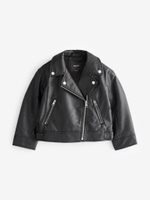 Куртка из искусственной кожи для девочки Next Q81-927, Черный