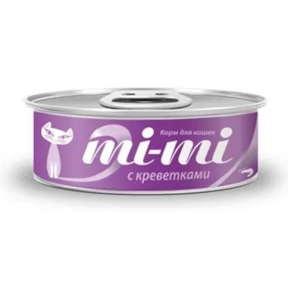 Консервы MI-MI для кошек и котят с креветками - 80 гр