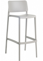 Стул пластиковый барный Papatya Joy-S Bar 75, светло-серый