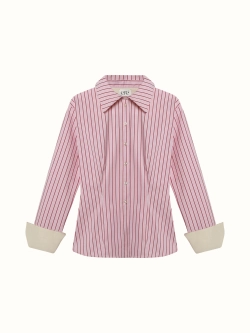 Рубашка в полоску "pink"