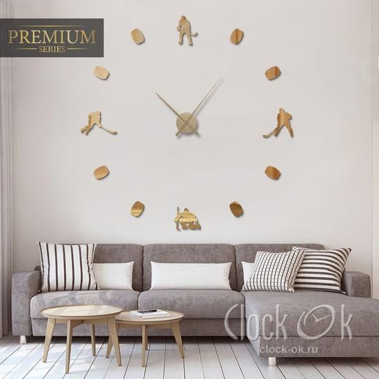 Настенные 3D часы Хоккей