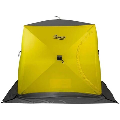 Палатка зимняя утепленная Premier Fishing Куб-2 желтый/серый (PR-WFSCI-180YG)