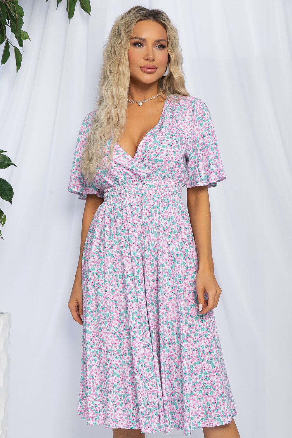 Платье Селена (розовые цветы) П13101-8М LT Collection