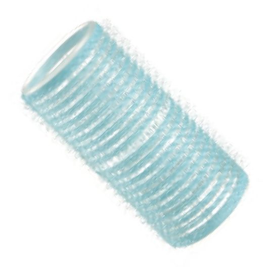 Бигуди на липучке Harizma, голубые, 28х63мм, 12 шт/уп. (h10551-28)