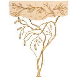 Консоль Oliva Branch (Олива Бранч) Айвори Мраморное золото