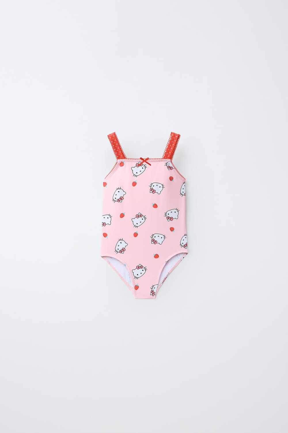 ZARA /КУПАЛЬНИК С ПРИНТОМ HELLO KITTY © SANRIO, РОЗОВЫЙ