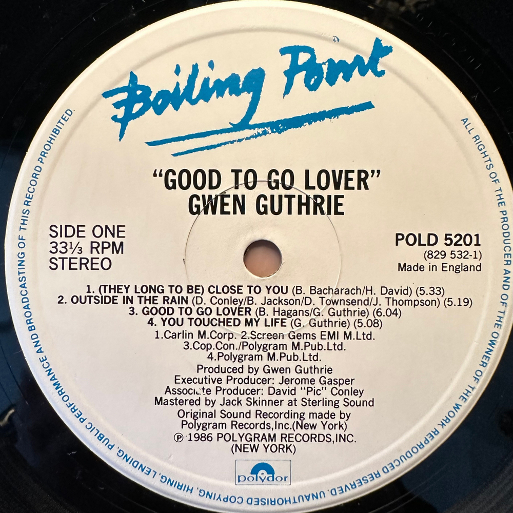 Gwen Guthrie - Good To Go Lover (Англия 1986г.)