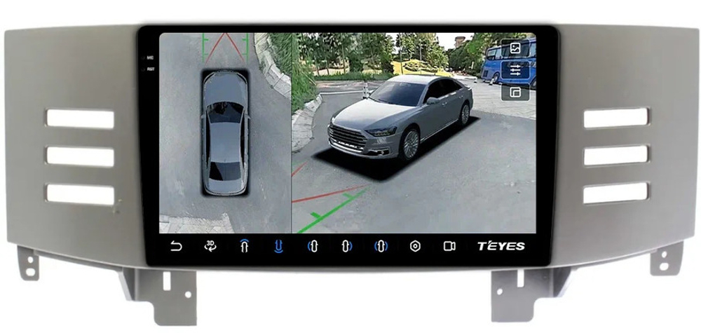 Магнитола для Toyota Mark X 2004-2009 (правый руль) - Teyes CC3-2K-360 на Android 10, 2K QLED, 6Гб+128Гб, CarPlay, 4G SIM-слот, 4 камеры в комплекте