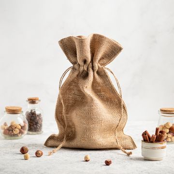 Мешочек джутовый с завязками 30х40см