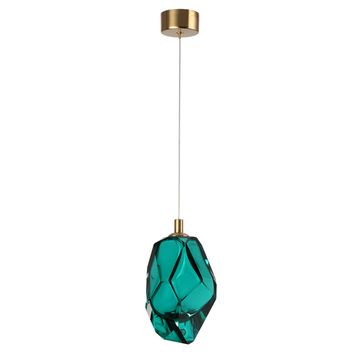 Подвес 4W 3000K 7110/4LA бронзовый/бирюзовый GEMME Odeon Light